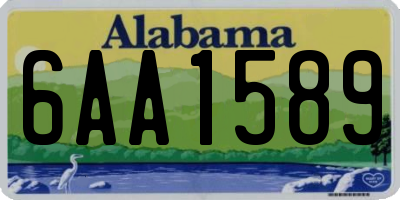 AL license plate 6AA1589