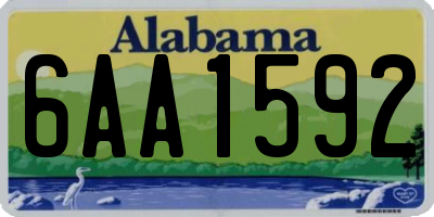 AL license plate 6AA1592