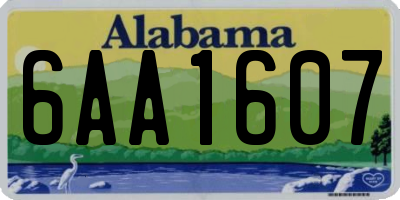 AL license plate 6AA1607