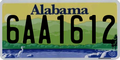 AL license plate 6AA1612