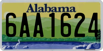 AL license plate 6AA1624