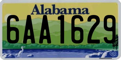 AL license plate 6AA1629