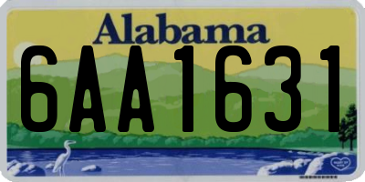 AL license plate 6AA1631