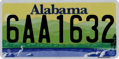 AL license plate 6AA1632