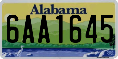 AL license plate 6AA1645
