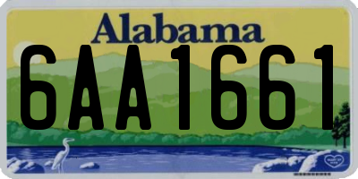 AL license plate 6AA1661