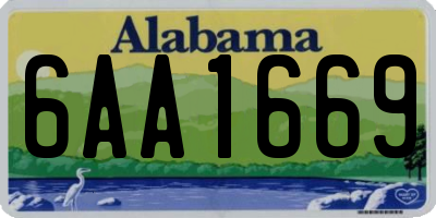 AL license plate 6AA1669