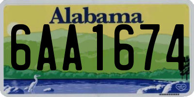 AL license plate 6AA1674