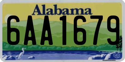 AL license plate 6AA1679