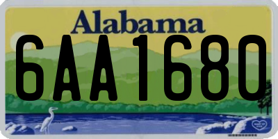 AL license plate 6AA1680