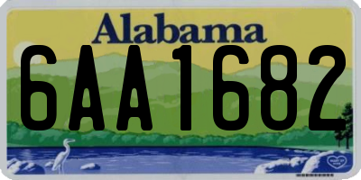 AL license plate 6AA1682