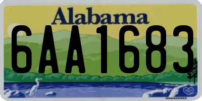 AL license plate 6AA1683