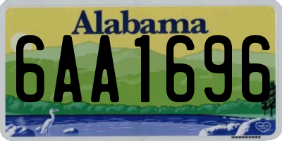 AL license plate 6AA1696