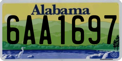 AL license plate 6AA1697