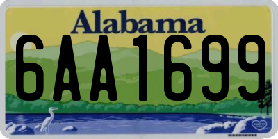 AL license plate 6AA1699