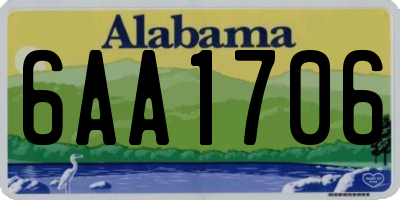 AL license plate 6AA1706