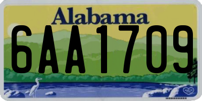 AL license plate 6AA1709