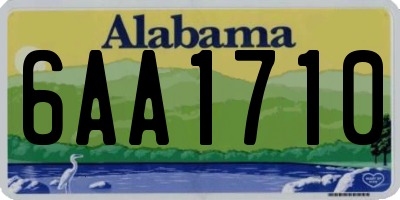 AL license plate 6AA1710