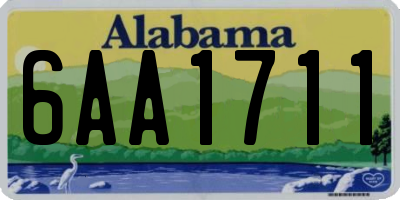 AL license plate 6AA1711