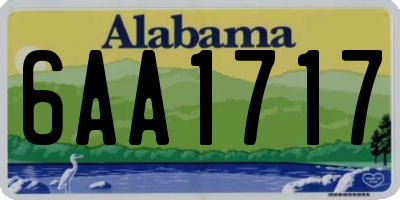 AL license plate 6AA1717