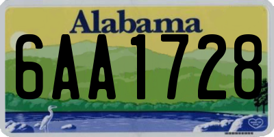 AL license plate 6AA1728