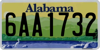 AL license plate 6AA1732