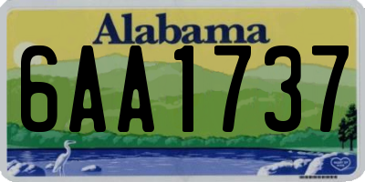 AL license plate 6AA1737