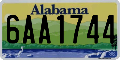AL license plate 6AA1744