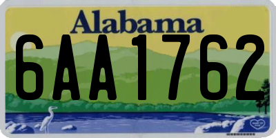 AL license plate 6AA1762