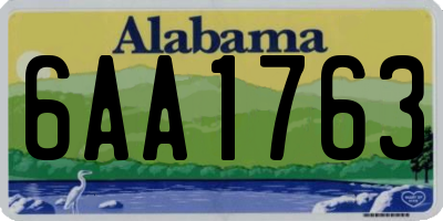 AL license plate 6AA1763