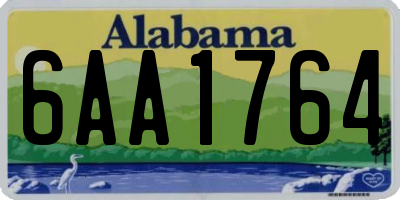 AL license plate 6AA1764
