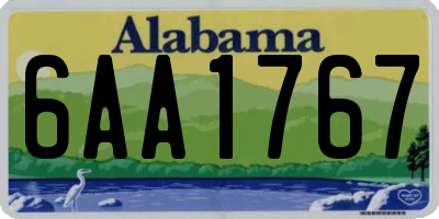 AL license plate 6AA1767
