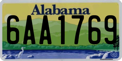 AL license plate 6AA1769