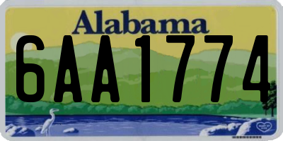 AL license plate 6AA1774