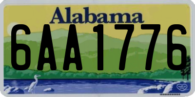 AL license plate 6AA1776