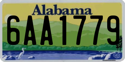AL license plate 6AA1779