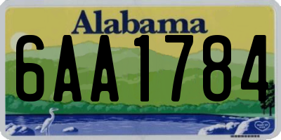 AL license plate 6AA1784