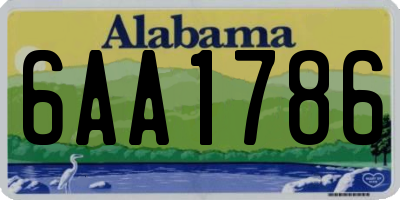 AL license plate 6AA1786
