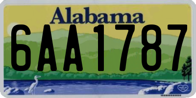 AL license plate 6AA1787