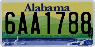 AL license plate 6AA1788