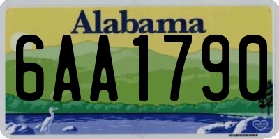 AL license plate 6AA1790