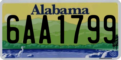 AL license plate 6AA1799