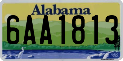 AL license plate 6AA1813