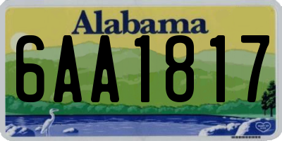 AL license plate 6AA1817
