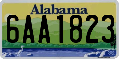 AL license plate 6AA1823