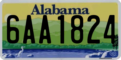 AL license plate 6AA1824