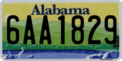 AL license plate 6AA1829