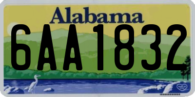 AL license plate 6AA1832