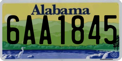 AL license plate 6AA1845