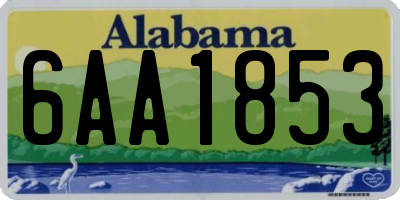 AL license plate 6AA1853